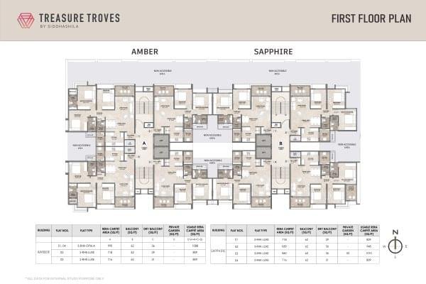 Treasure Troves Wakad 3 BHK Floor Plan